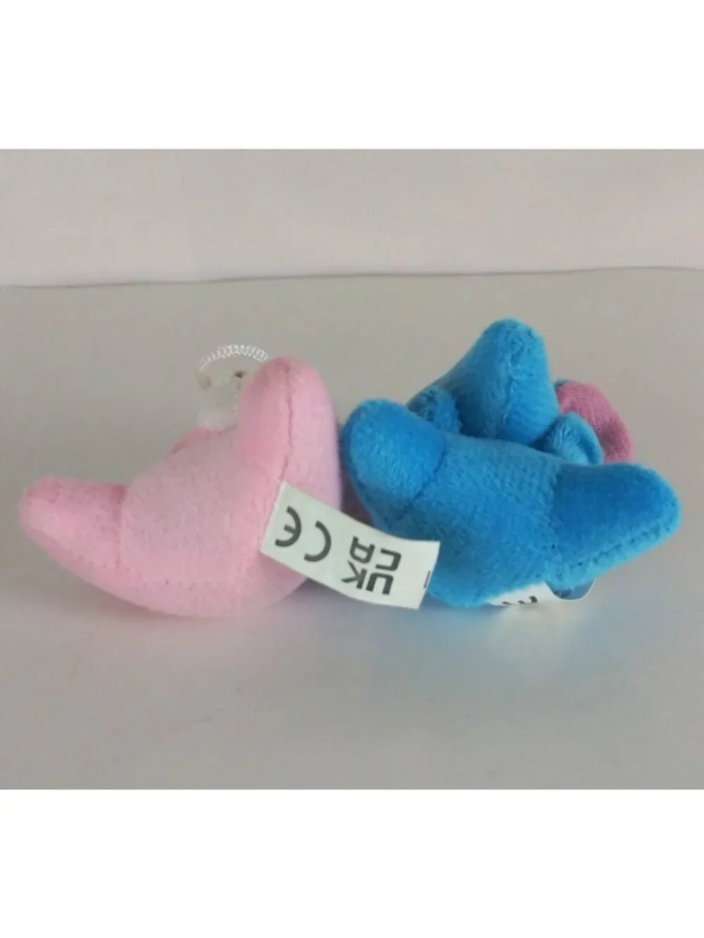 Set Of 2 Foonary Pink Bear & Blue Elephant 2